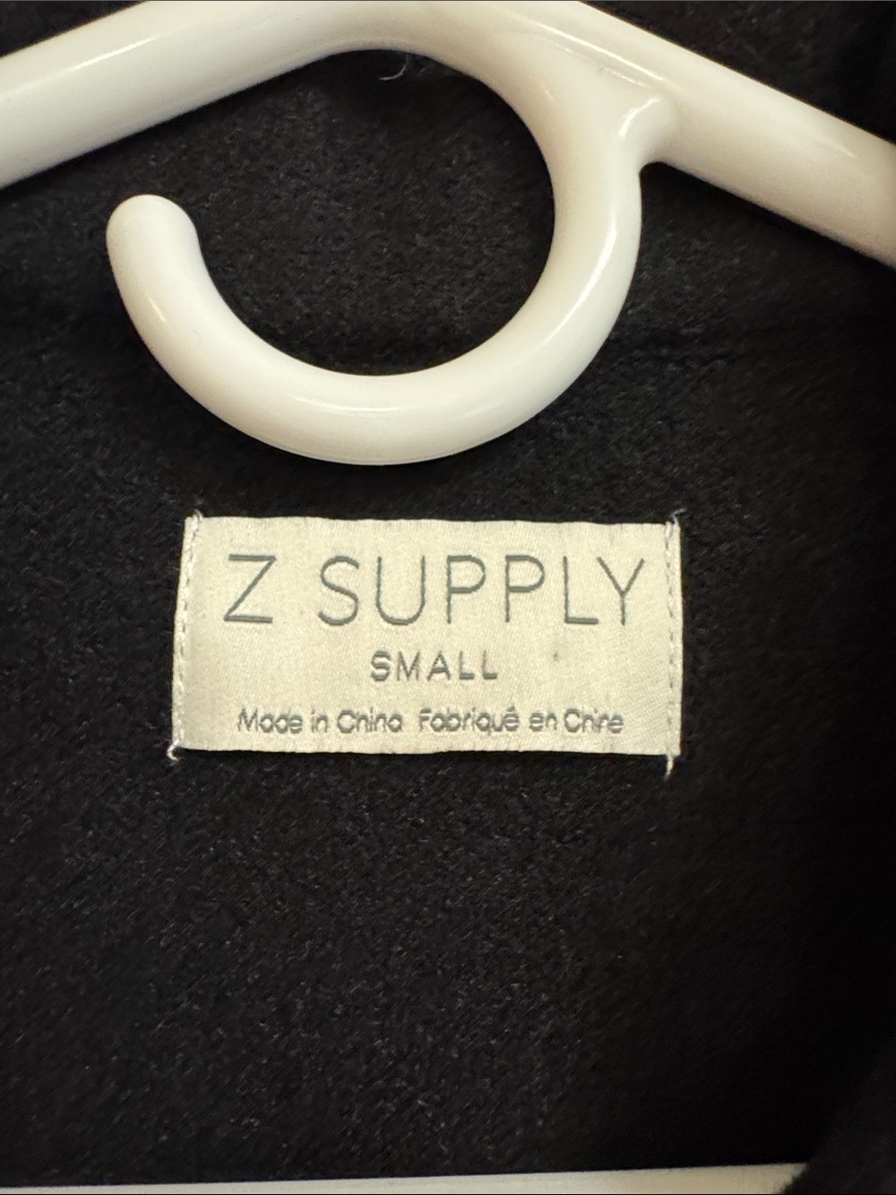 Z Supply Black Long Trench Coat with Buttoned Chest Pockets - Picture 3 of 4